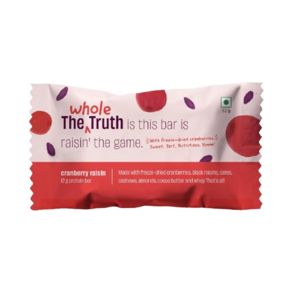 The Whole Truth Protein Bars - Cranberry Raisin