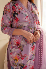 Thumbnail for Preksha Creation Indian Festival Georgette Women Lavender Kurta With Dupatta With Pant - Distacart