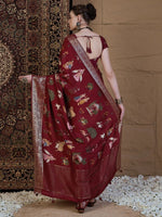 Thumbnail for Anouk Kalamkari Zari Silk Blend Sungudi Saree