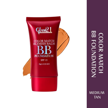Glam21 Color Match BB Foundation SPF15 - 05 Medium Tan - Distacart
