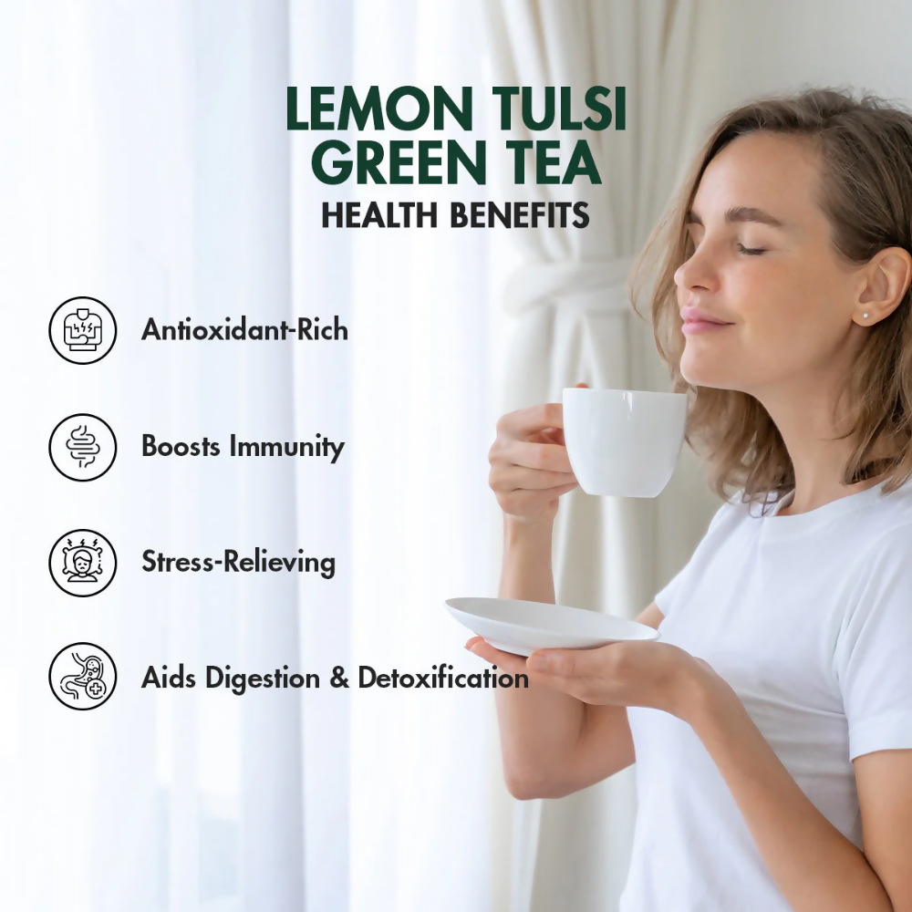 Tea Treasure Lemon Tulsi Green Tea - Distacart