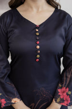 Thumbnail for The52 Women's Beautiful Soft Assam Fabric Printed Work A-line Kurta Pant and Dupatta Set - Distacart