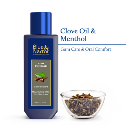 Blue Nectar Clove Oil Pulling Ayurvedic Mouthwash - Distacart