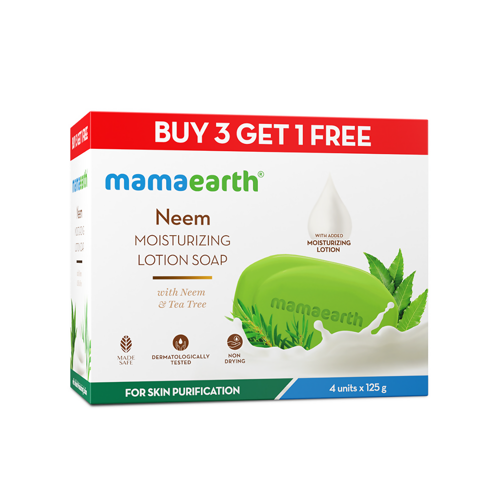 Mamaearth Neem Moisturizing Lotion Soap (Buy 3 Get 1 Free) - Distacart