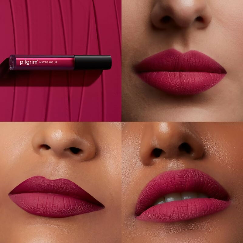 Pilgrim Liquid Matte Lipstick with Hyaluronic Acid - Kinky Pink - Distacart