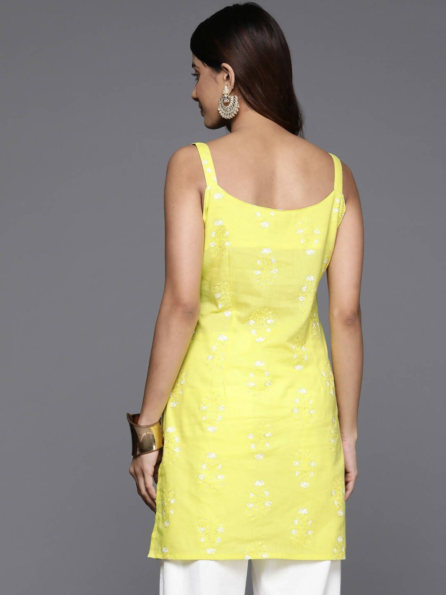 Ahalyaa Women's Traditional wear Tunic - Yellow - Distacart