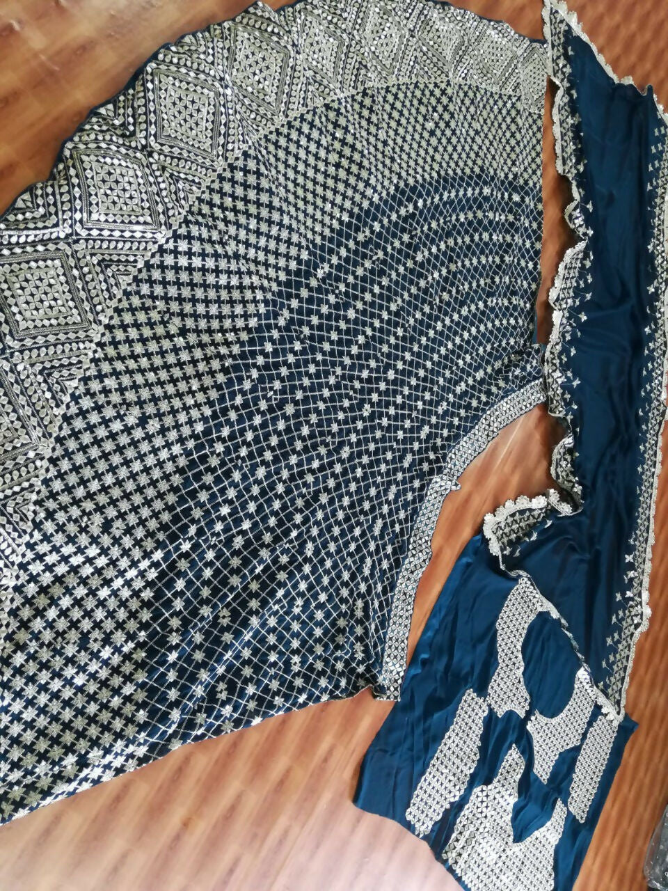 Jyoti Fashion Catching Bottle Green Faux Georgette Sequins with Paper Mirror & Jari Embroidery Lehenga Choli with Dupatta - Distacart