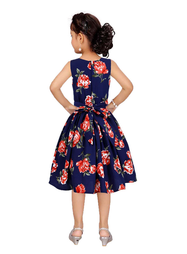 Asmaani Kids Party Wear Stylish Dresses, Perfect for Parties, Functions & Vacations - Navy Blue