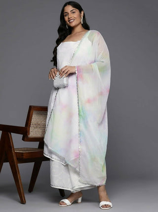 Ahalyaa Women's Traditional wear Kurta Set - White - Distacart