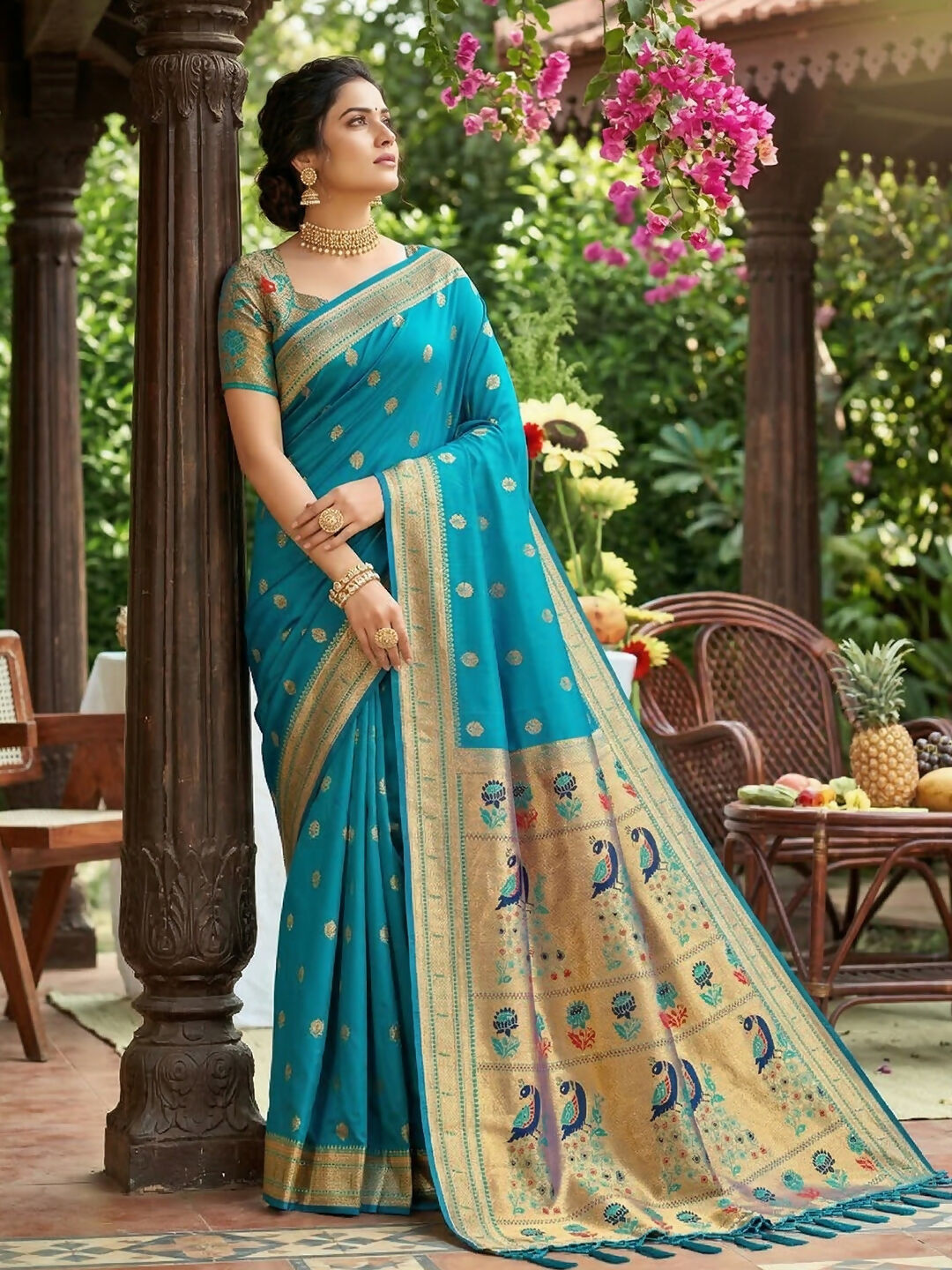 Shree Shyam Fashion Sky Blue Soft Silk Saree - Dista