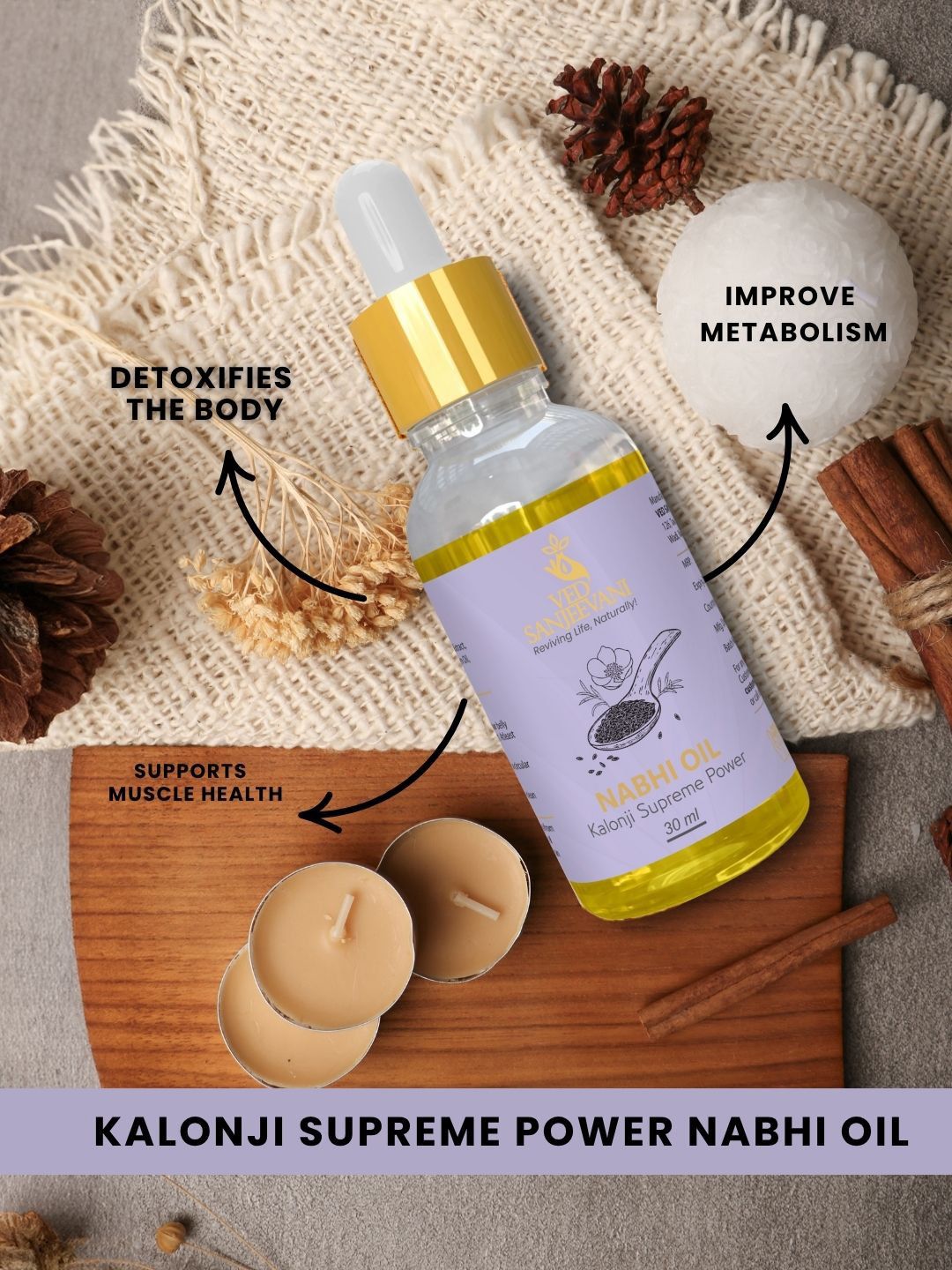 Ved Sanjeevani Kalonji Supreme Nabhi Oil - Dista