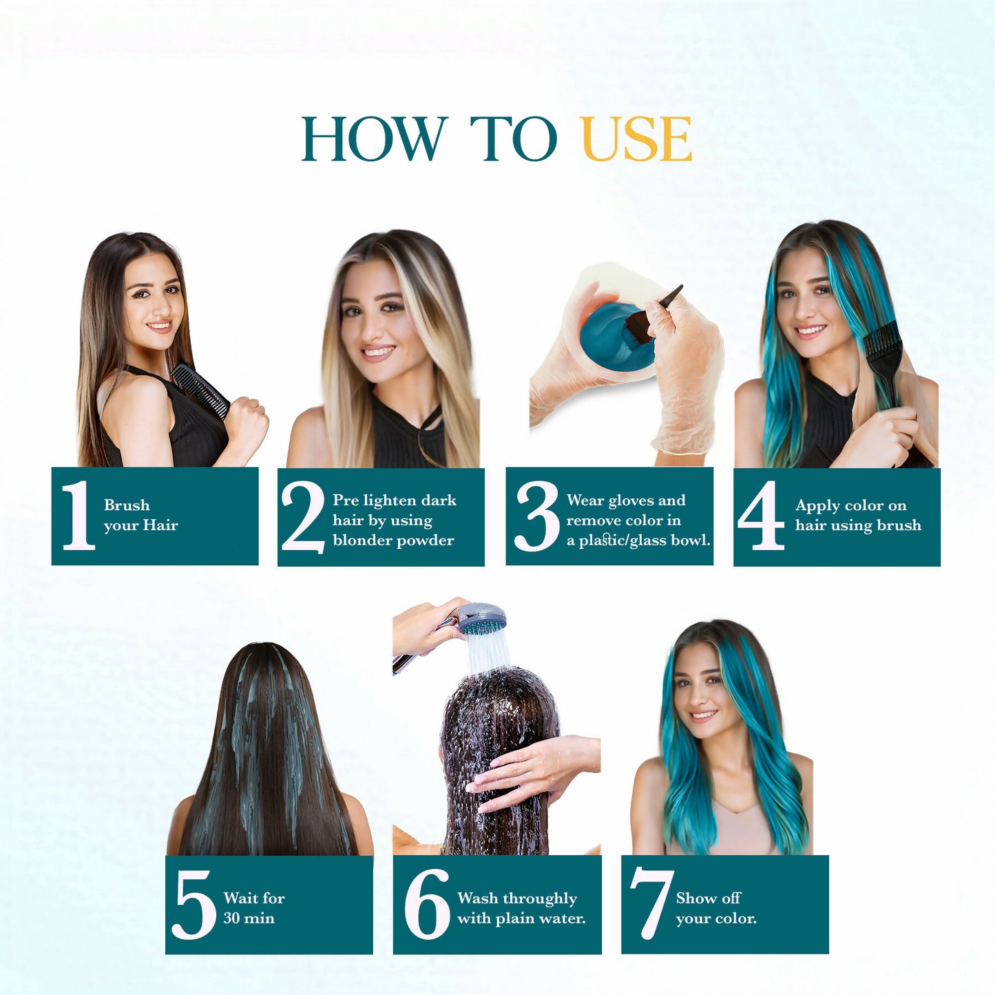 Cosglam Semi Permanent Hair Color for Women & Men (#52 Peacock Blue) - Distacart