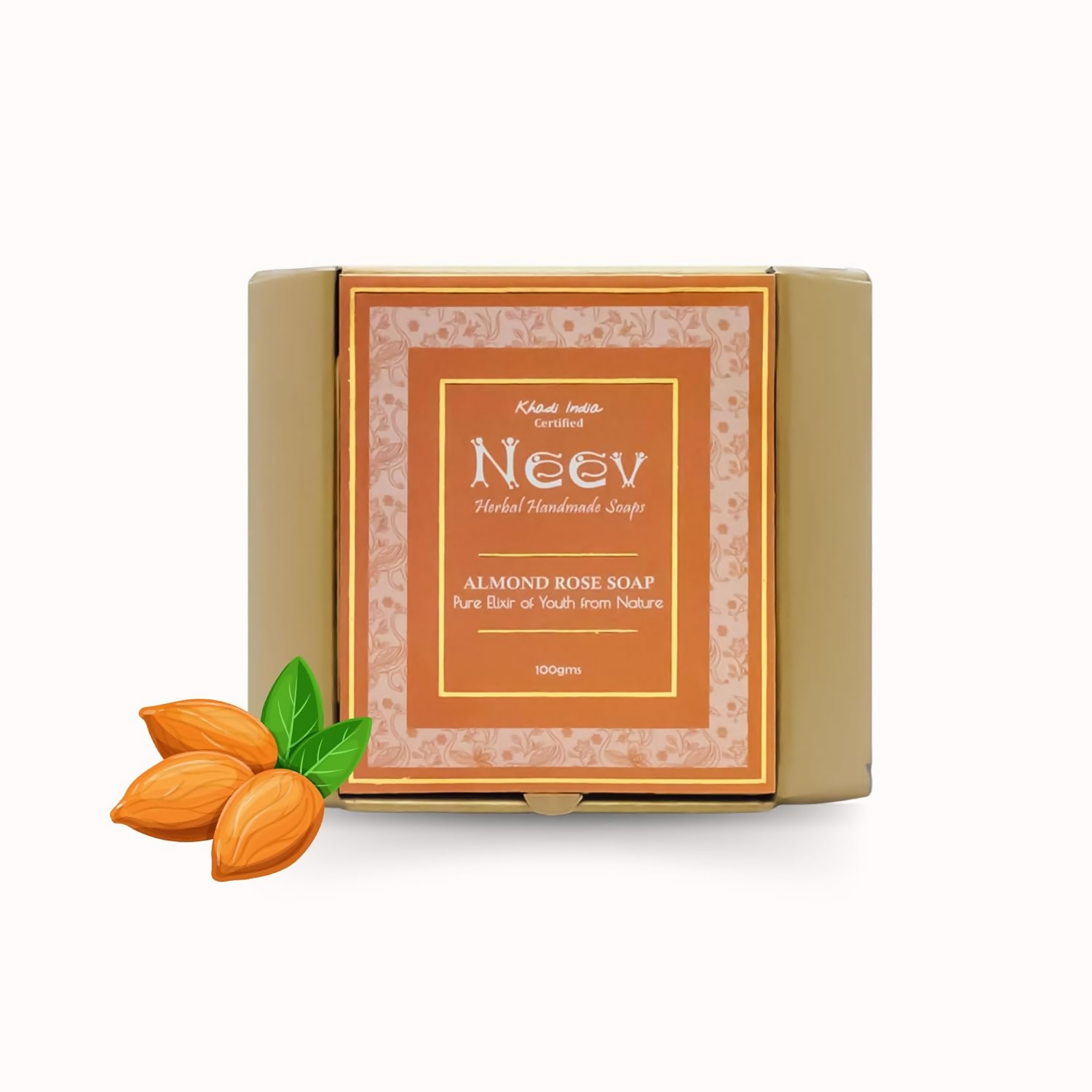 Neev Herbal Handmade Soaps Almond Rose Soap - Distacart