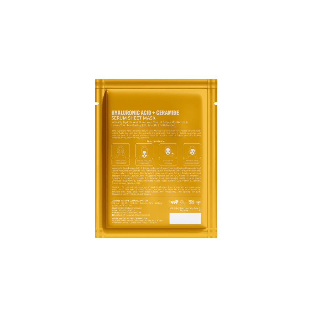 Bake 2% Hyaluronic Acid + Ceramide Serum Sheet Mask