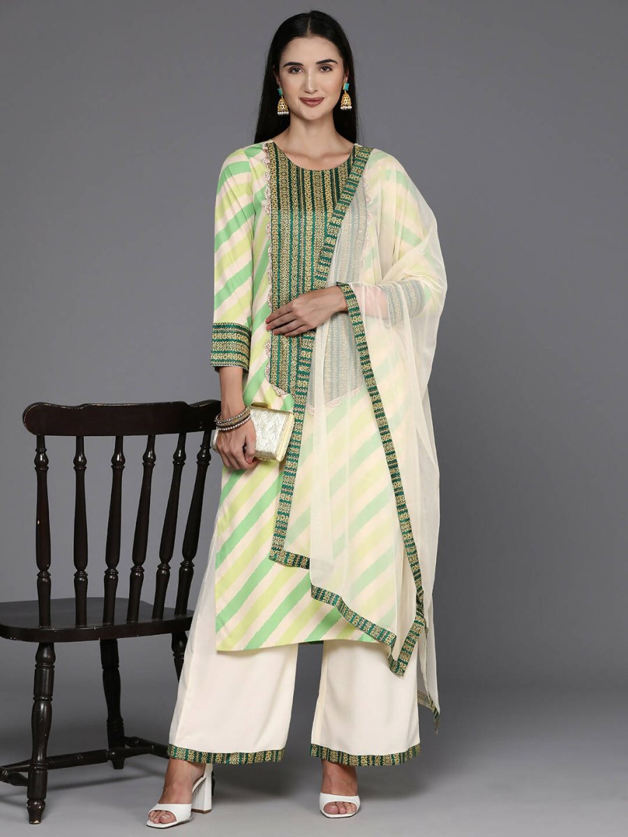 Ahalyaa Women's Traditional wear Kurta Set - Off White - Distacart