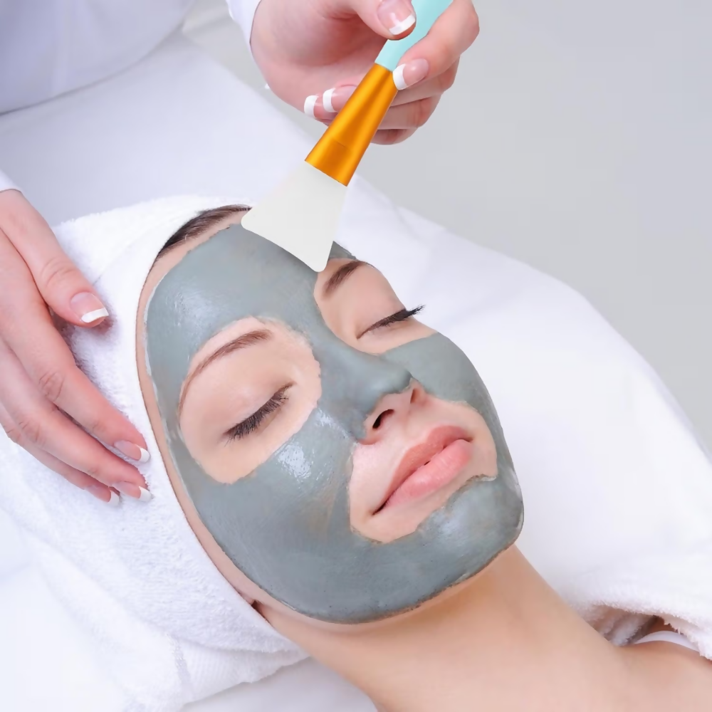 Bronson Professional Soft Hairless Silicone Mud Face Pack Brush Applicator - Dista