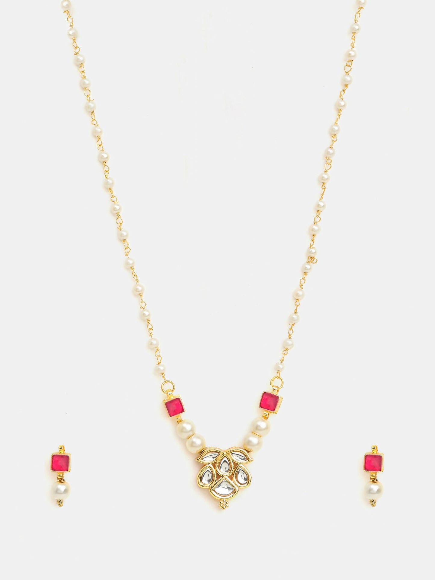 Ruby Raang Rani Pearl Haar Set - Distacart
