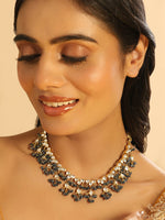 Thumbnail for Nuyug 22K Gold Plated Azure Dusk Kundan Necklace