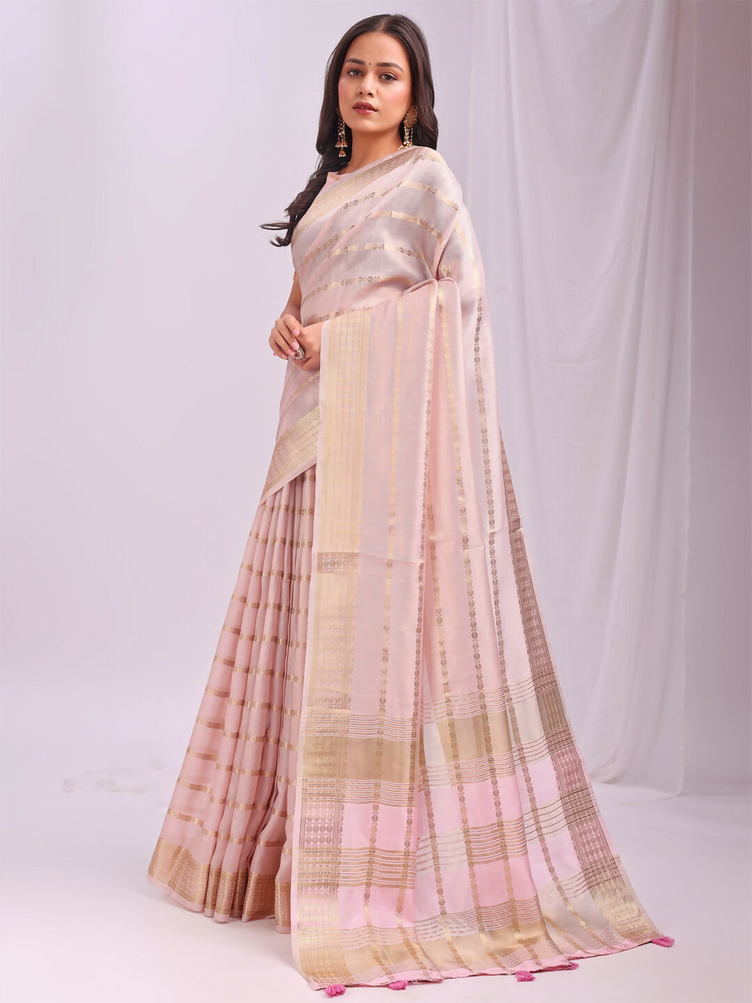Astita Organza Peach Saree