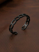 Thumbnail for NVR Men's Rhodium Plated Cuff Bracelet - Distacart