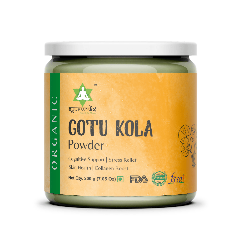 Ayurvedix Organic Gotu Kola Leaf Extract Powder - Distacart