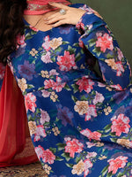 Thumbnail for Sangria Printed Kurta, Trouser With Dupatta