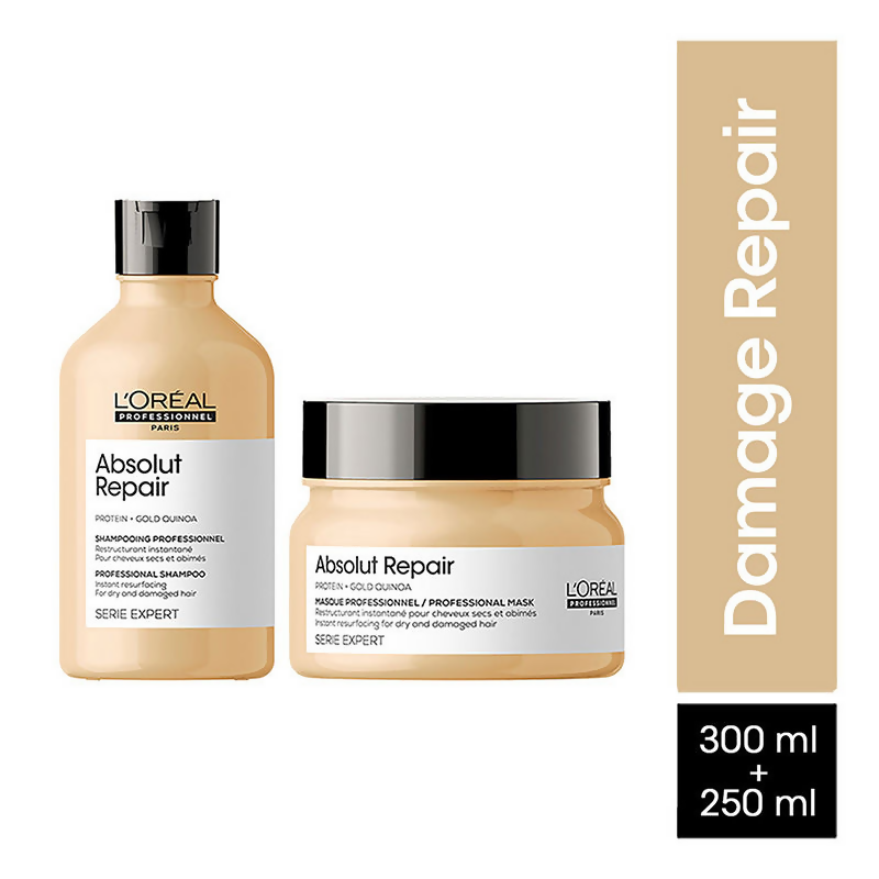 L'Oreal Professionnel Absolut Repair Shampoo& Hair Mask Combo, Serie Expert - Distacart