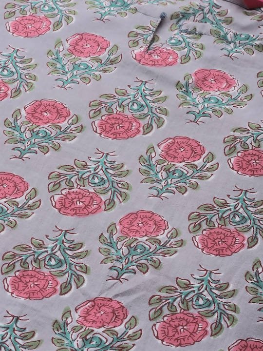 Anubhutee Grey & Pink Pure Cotton Printed Night suit - Distacart