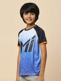 Thumbnail for Fancode Kids Mumbai Indians IPL Graphic Printed Round Neck Cotton T-Shirts - Distacart