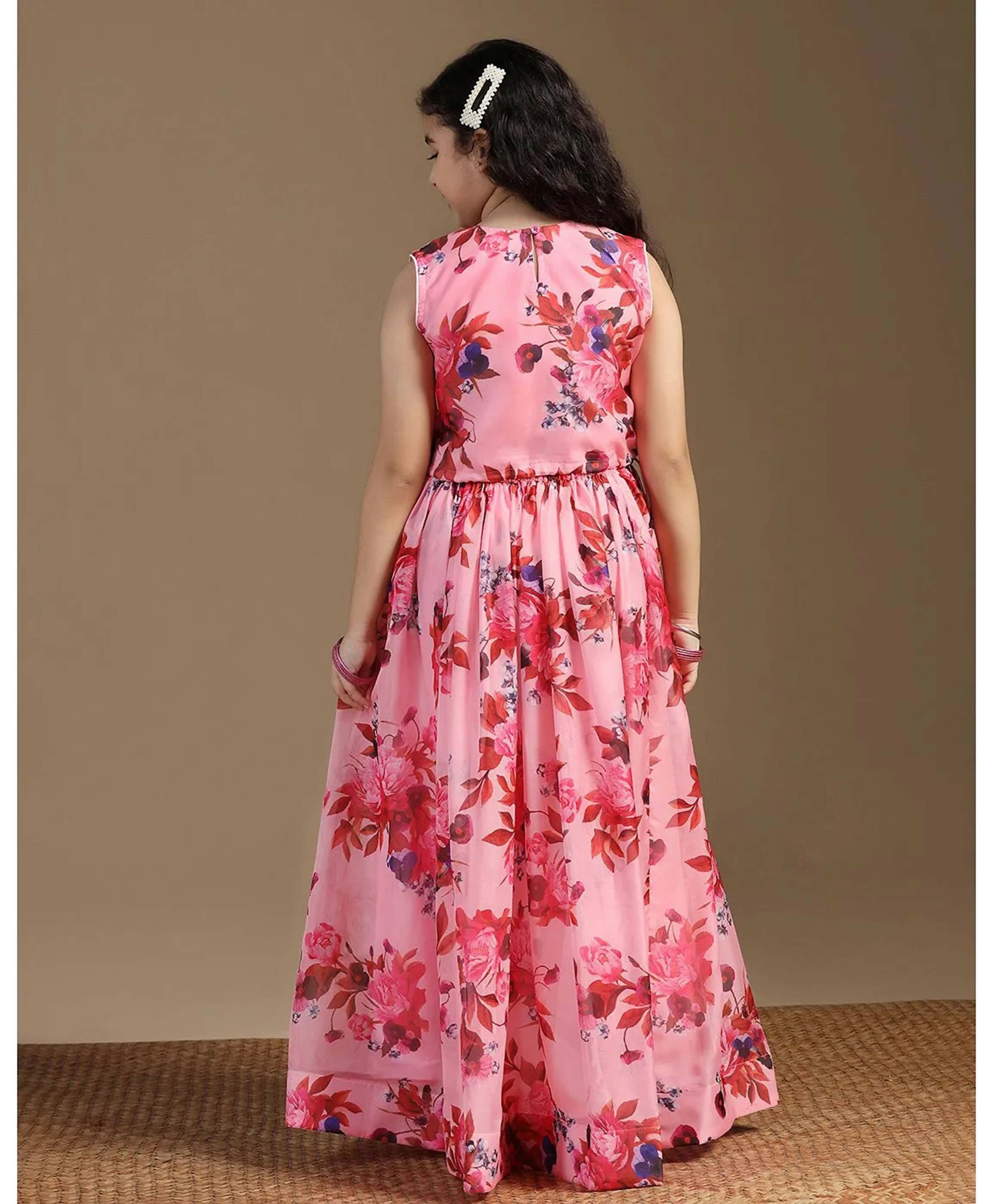 Joban Fashion Girl's Peach Color Lehenga Choli