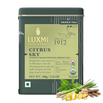 Luxmi Estates Citrus Sky - Lemongrass Ginger Green Tea - Dista