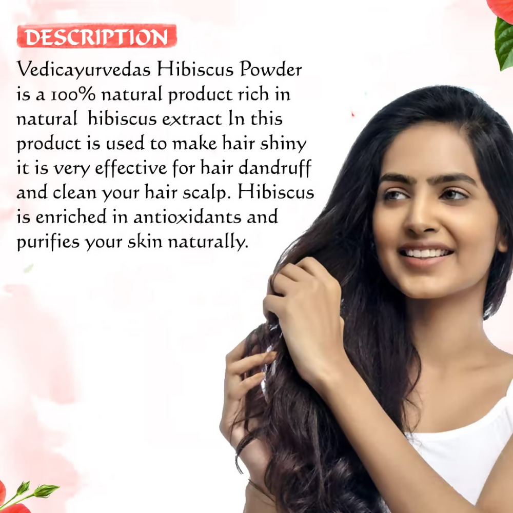 VedicAyurveda Bio-Organic Industry Hibiscus Powder - Dista