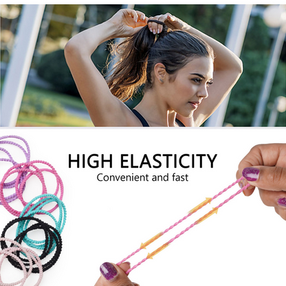 Bronson Professional Elastic Hair Rubber Bands Hair Ties Soft Stretchable Multicolor - Dista