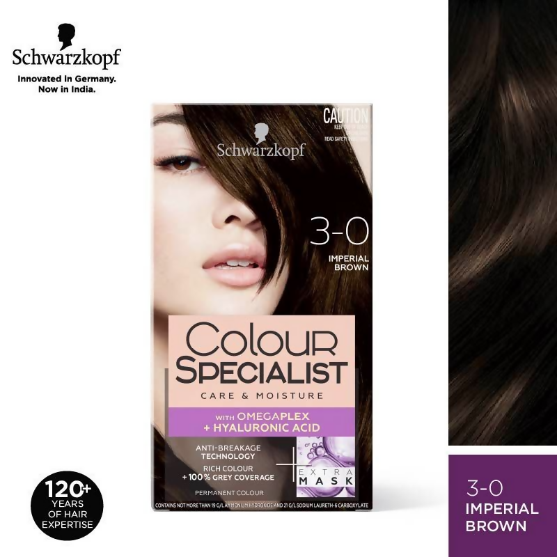 Schwarzkopf Colour Specialist Permanent Hair Colour - 3.0 Imperial Brown - Distacart
