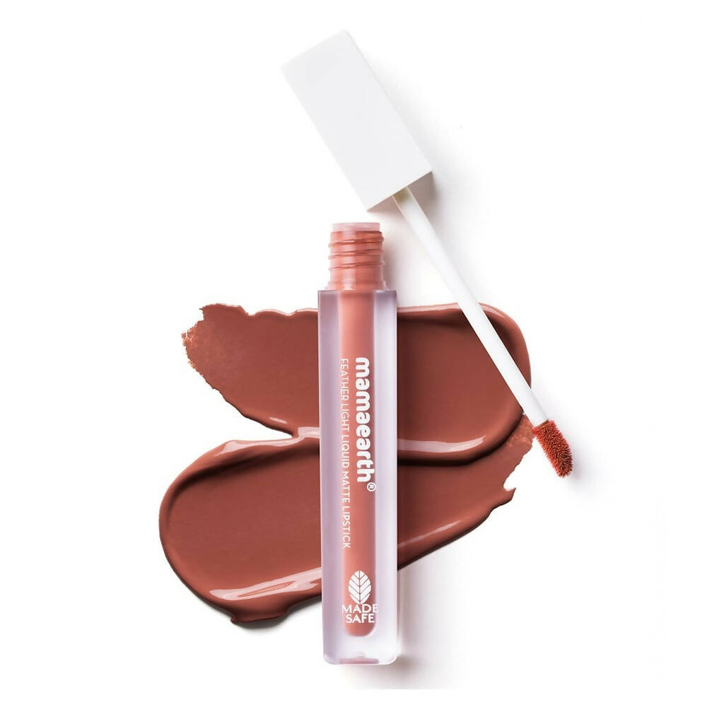 Mamaearth Feather Light Liquid Matte Lipstick - Nude Brown - Distacart