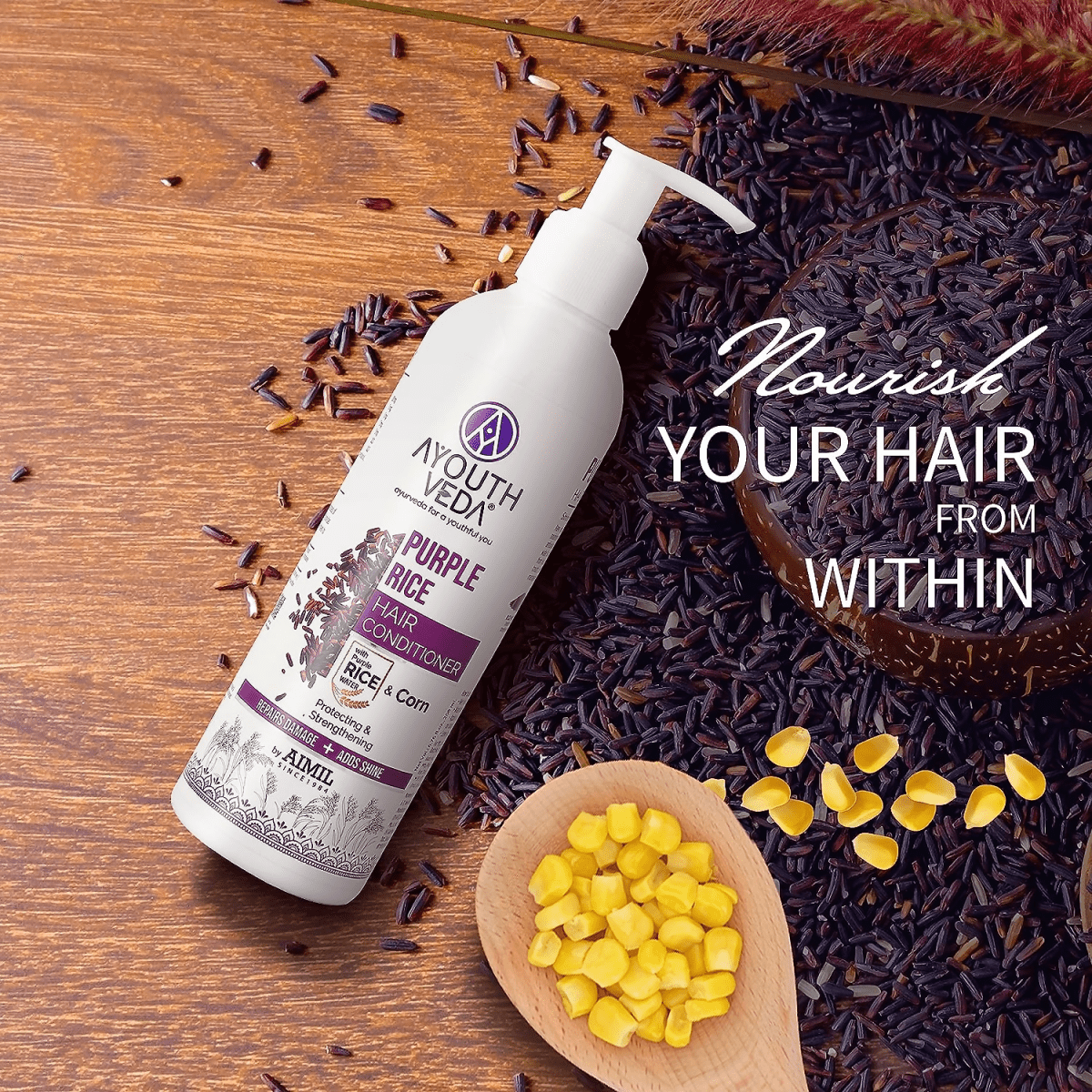 Ayouthveda Purple Rice Hair Conditioner - Distacart