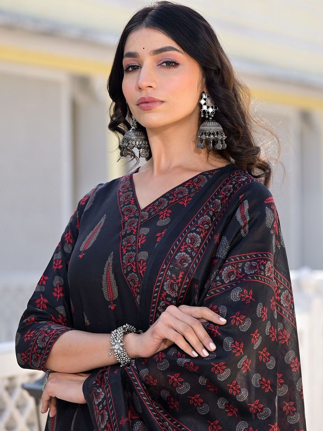 Kalini Ethnic Motifs Printed Kurta with Trousers & Dupatta - Distacart