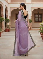 Thumbnail for Joban Fashion Wine Soft twill Net Party Wear Sarees - Distacart
