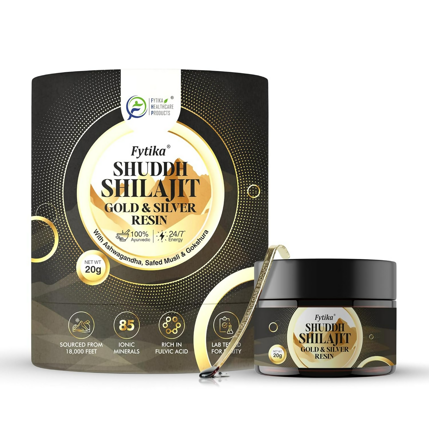 Fytika Shuddh Sj Gold & Silver Resin - Distacart