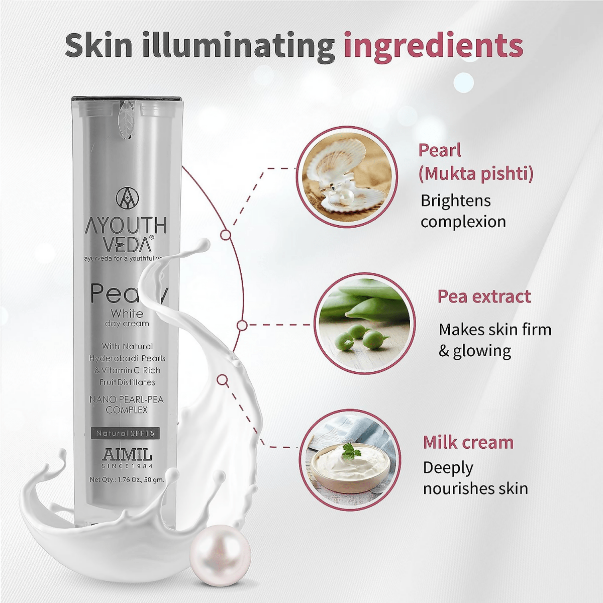 Ayouthveda Pearly White Day Cream - Distacart