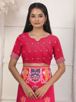 Thumbnail for Astita Silk Blend Pink Saree