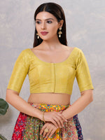 Thumbnail for Joban Fashion Women Silk Yellow Stitched Blouse - Distacart