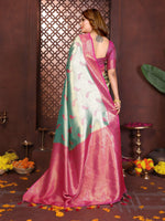 Thumbnail for Aastha Fashion Sea Green Tissue Silk Weaving Saree - Distacart