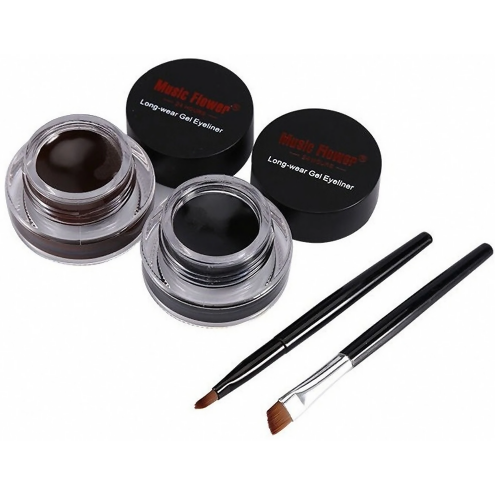 Music Flower Black Brown Smudge Proof Gel Eyeliner - Dista