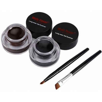 Music Flower Black Brown Smudge Proof Gel Eyeliner - Dista