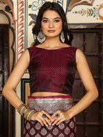 Thumbnail for Astita Maroon Silk Saree