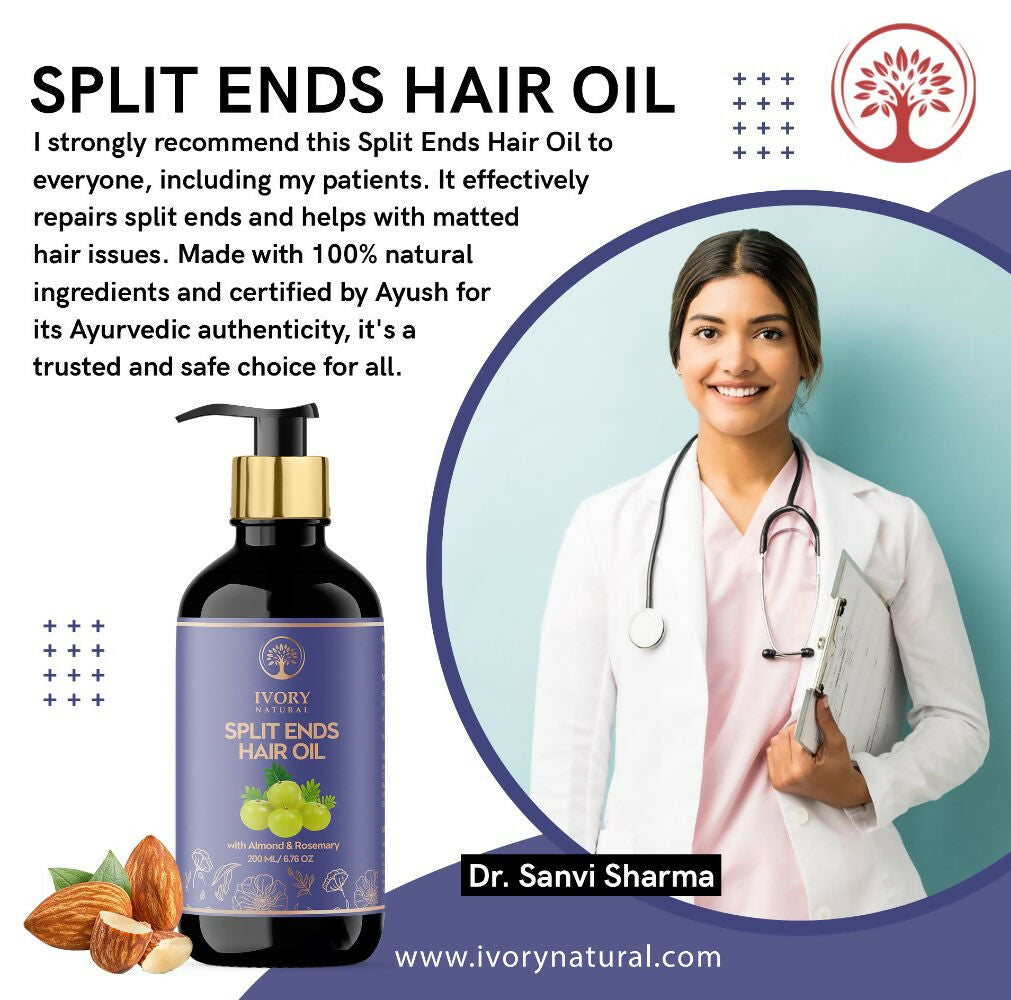 Ivory Natural Splits Ends Repair Hair Oil - Natural Hair Therapy For Split Ends And Hair Wellness - Distacart