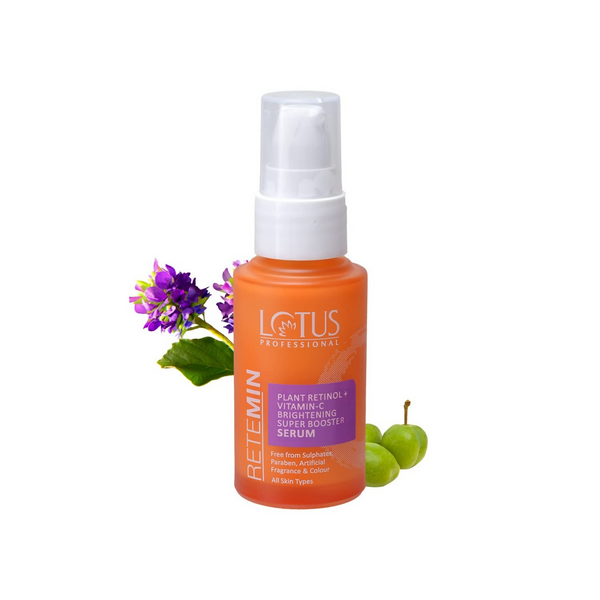Lotus Professional Retemin Plant Retinol + Vitamin C Brightening Super Booster Serum - Distacart