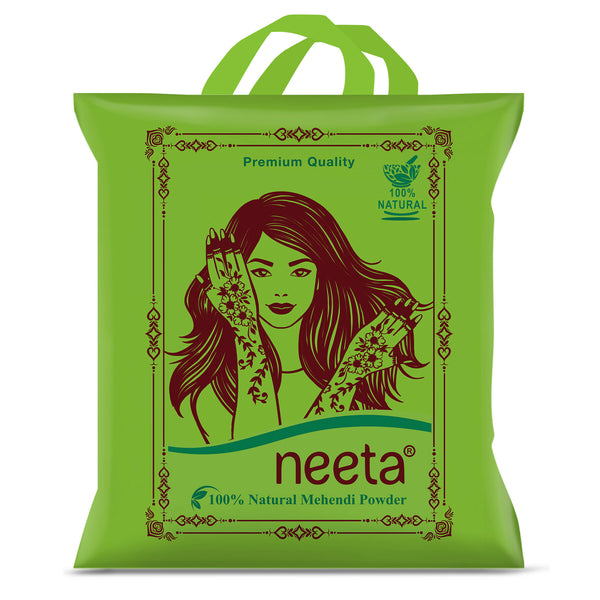 Neeta 100% Natural Henna Powder For Hair Colour And Growth|Rich Brown Shades - Distacart