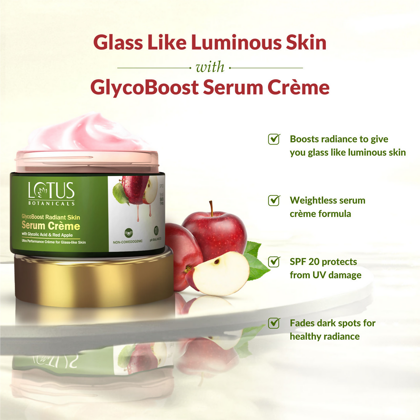 Lotus Botanicals GlycoBoost Radiant Skin Serum Creme - Distacart